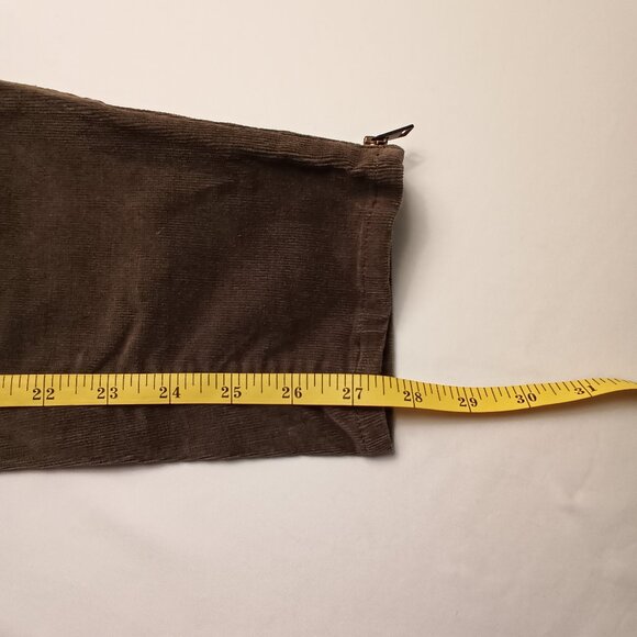 Loft Corduroy Jeans Size 28/6 Curvy Skinny Mid Rise Brown Color Zipper Ankle - Picture 9 of 10
